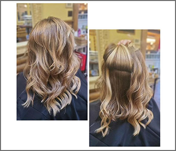 Nuance Salon Hair Extnesions Before and After 2